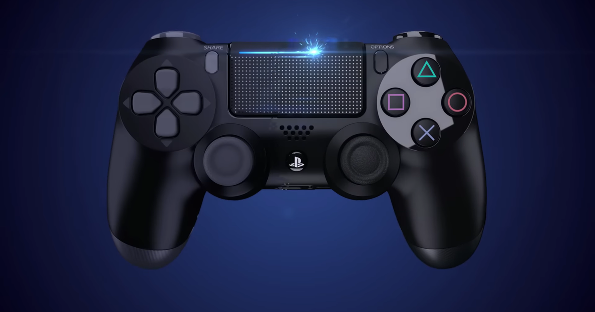 Promotional image of a PS4 Dualshock controller.