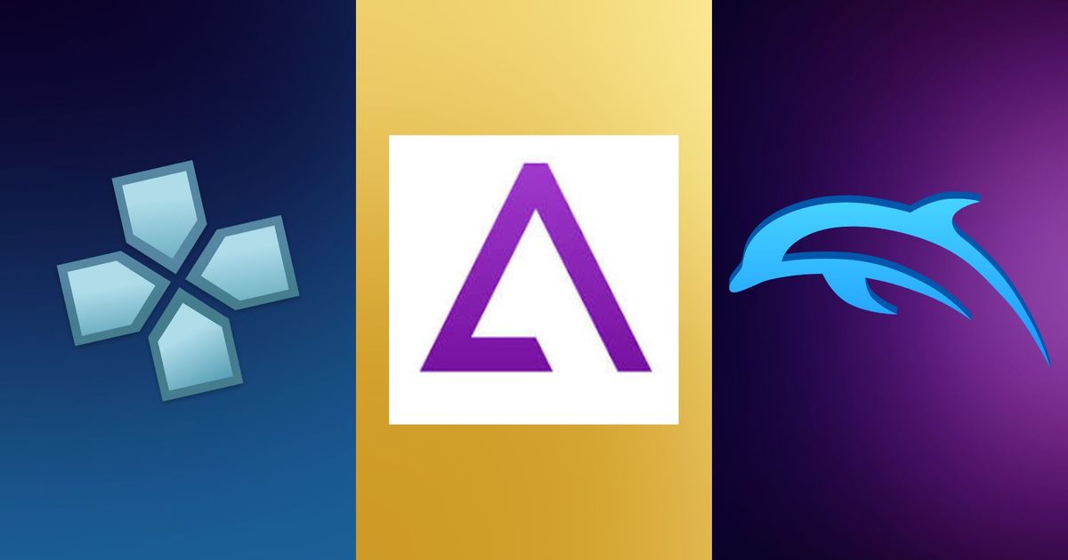 A compiled image of the PPSSPP, DolphiniOS, and Delta emulator logos. 