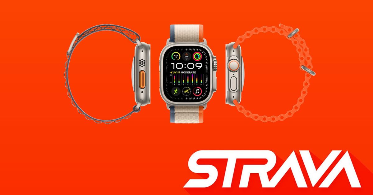 connect Apple Watch to Strava - An image of Apple watch and Strava logo