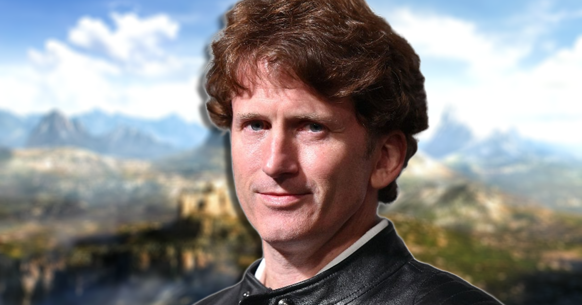 the elder scrolls 6 todd howard stares into the screen with mountains in background