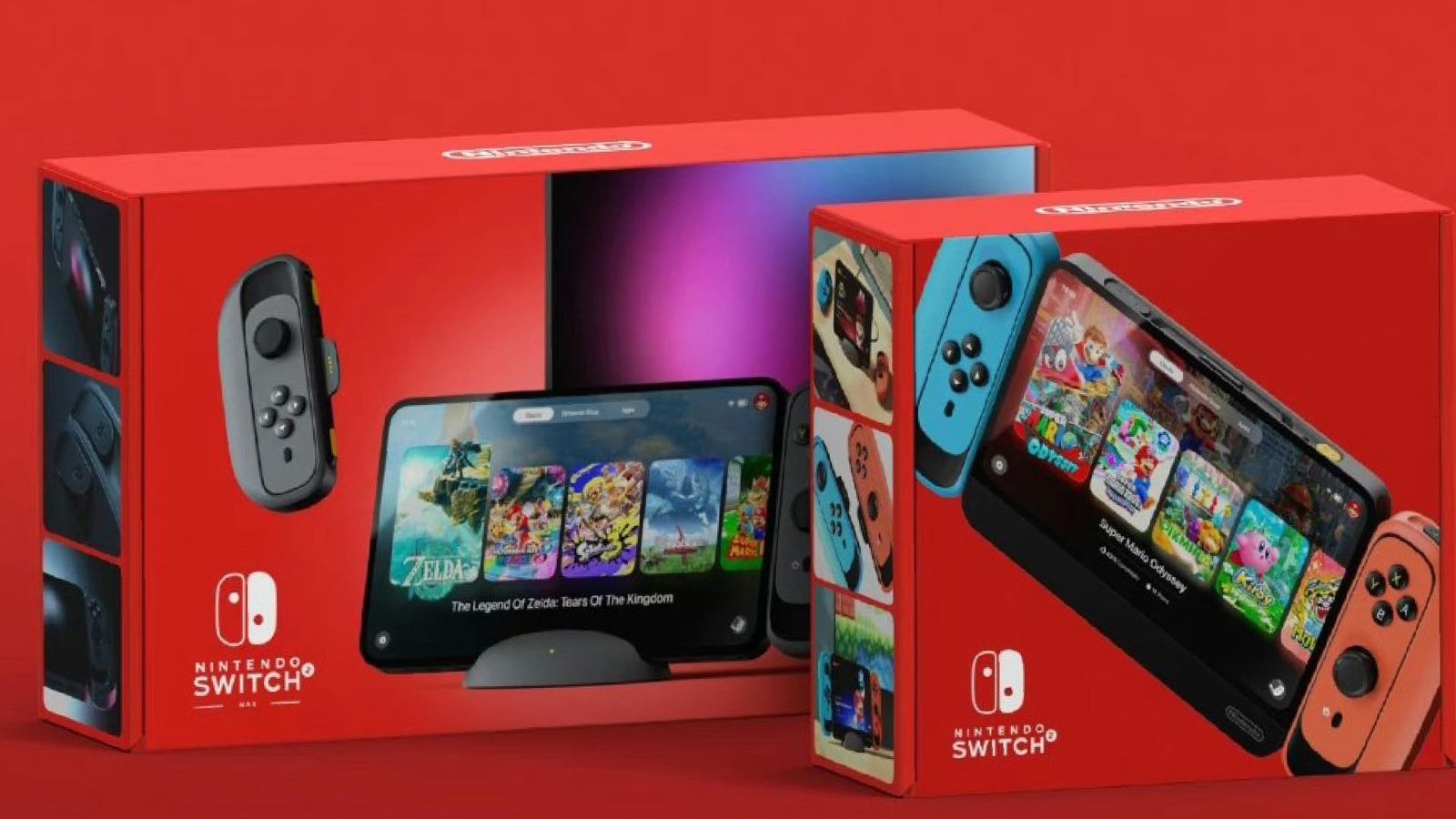 Fake Nintendo switch 2 leaked box showing a proposed retail packaging for the next-gen console 
