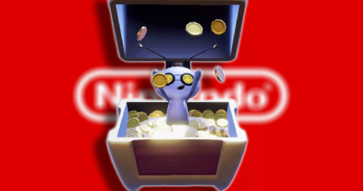 nintendo gives refunds pokémon scarlet and violet gimmighoul waves behind nintendo logo