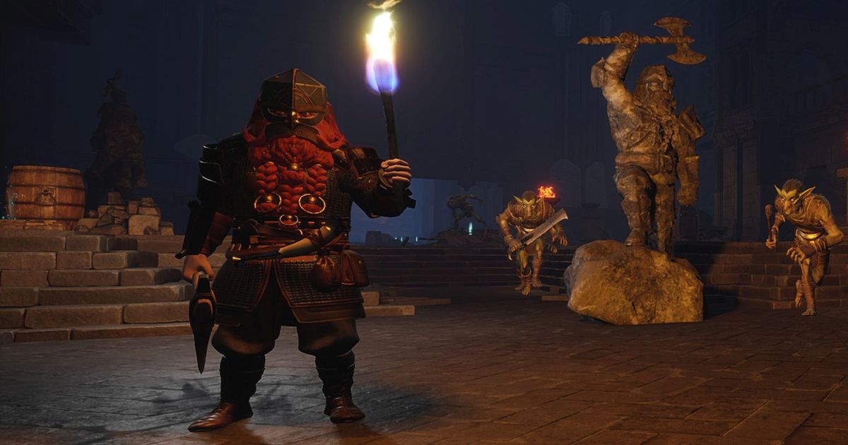 Dwarf holding a torch
