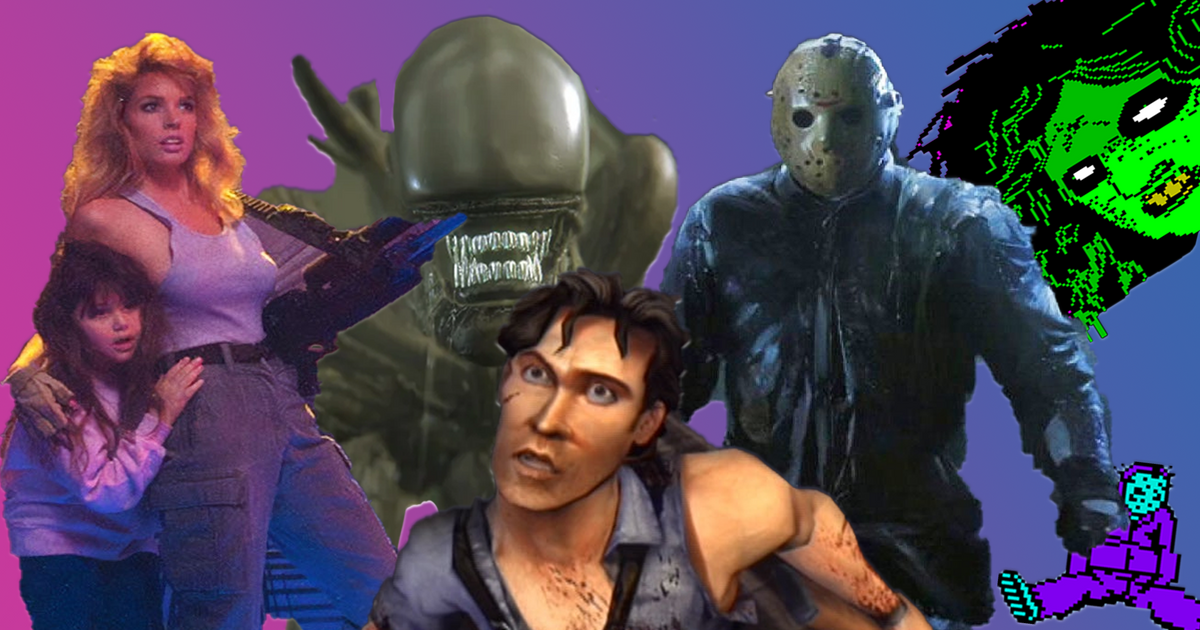 How horror franchises evolved in gaming through the ages - characters from Aliens, Friday the 13th, Evil Dead