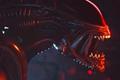 Aliens: Dark Descent permadeath - Xenomorph in red