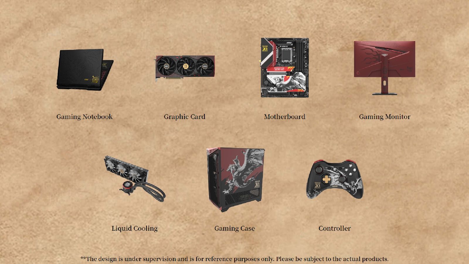 All MSI Monster Hunter 20th Anniversary products