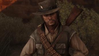 John Marston standing in Red Dead Redemption with Reimagined Mod