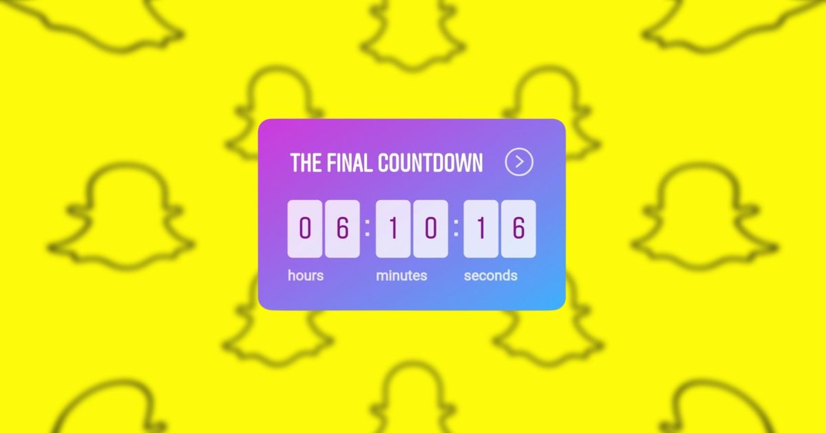 How to make a countdown on Snapchat - An image of a counter