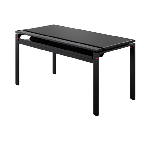 Secretlab Magnus product image of a black rectangular gaming desk with four legs.
