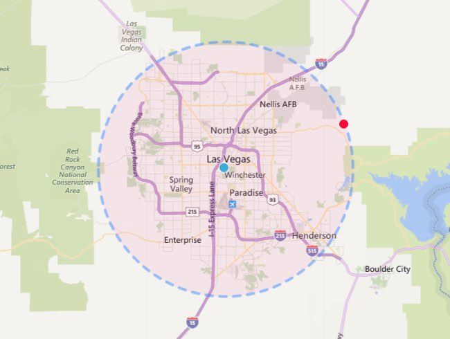 CalcMaps - how to draw a radius on Google Maps