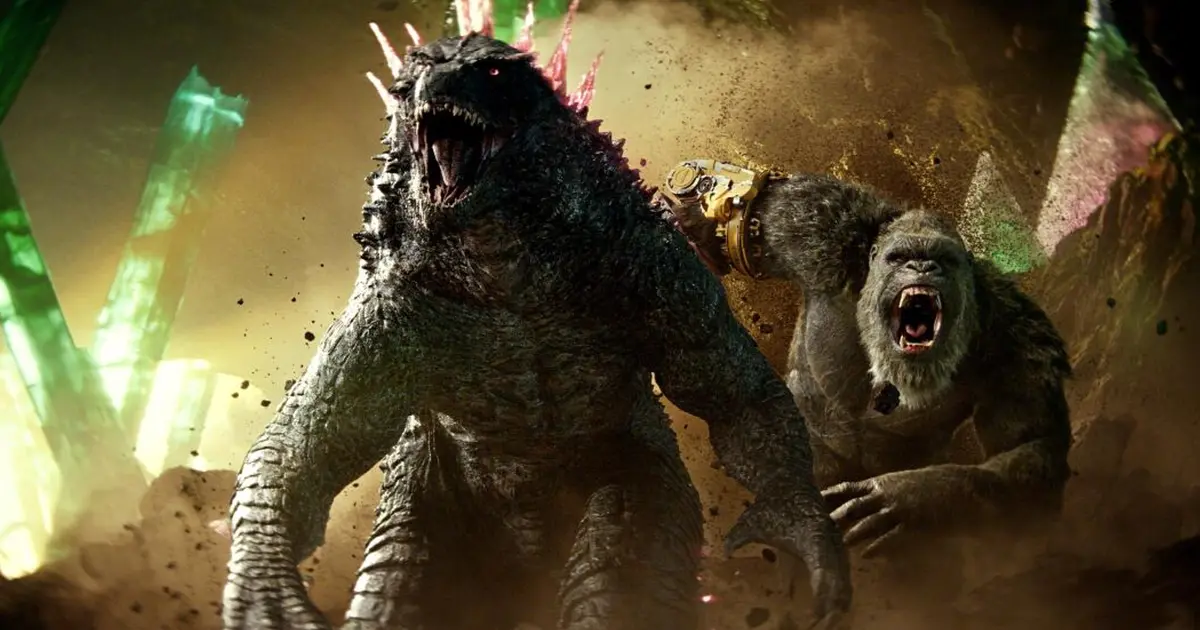 Godzilla and Kong running towards the camera in Godzilla x Kong The New Empire trailer