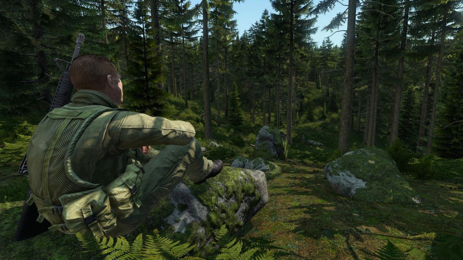 DayZ player in a forest