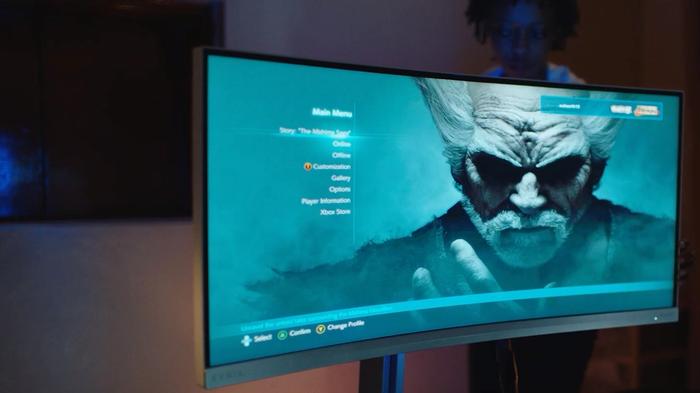 philips-evnia-34m2c7600mv-review tekken being played on the monitor