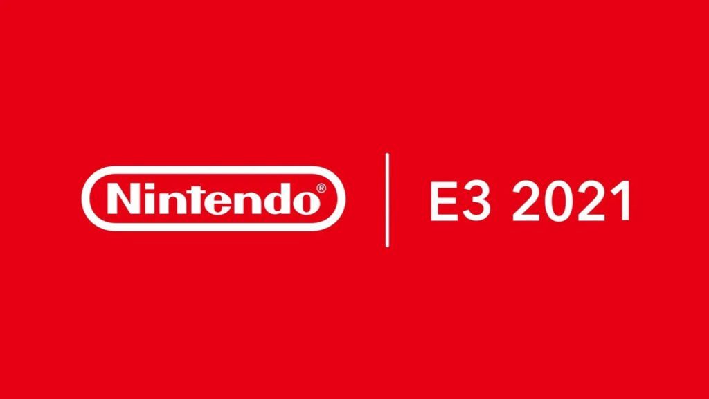Nintendo Logo on Red Background, next to the phrase E3 2021
