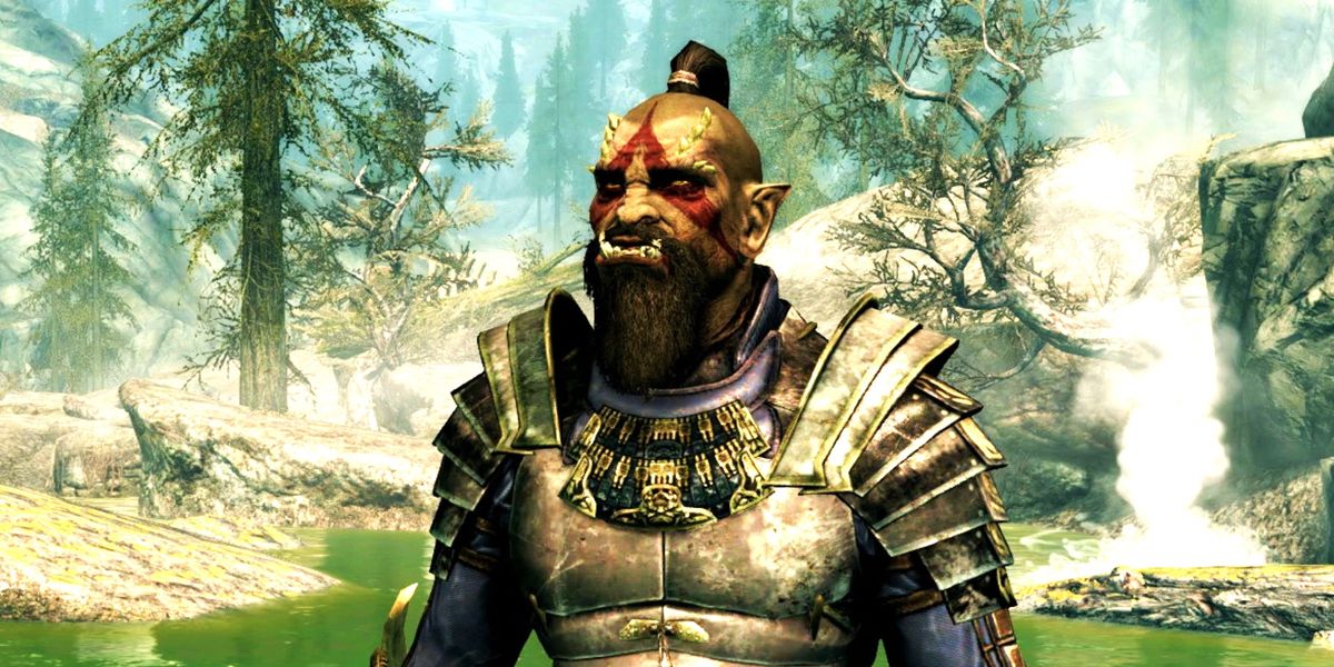 is Skyrim on PSVR 2 orc looking at player