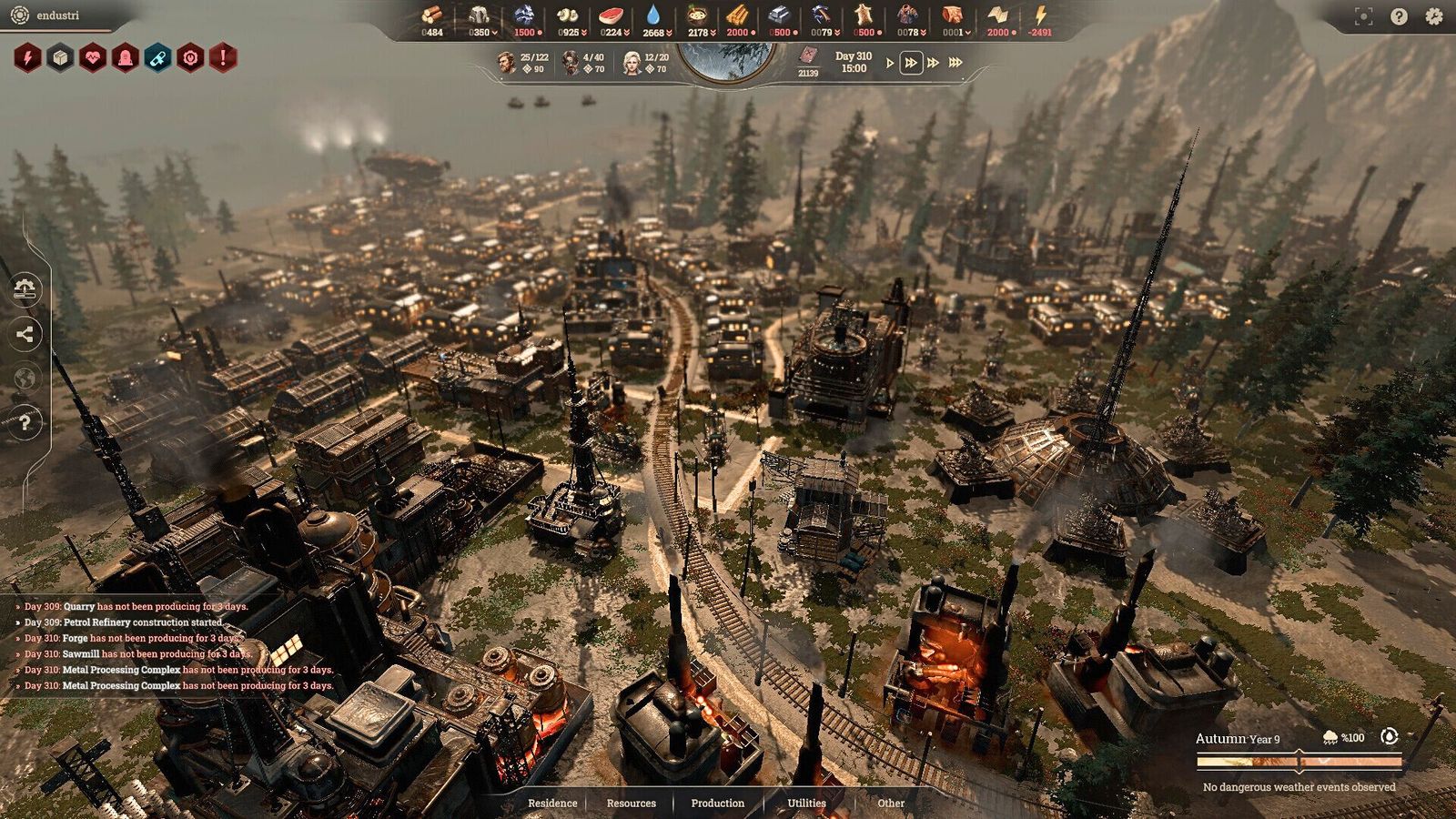 A screenshot of a thriving city in New Cycle