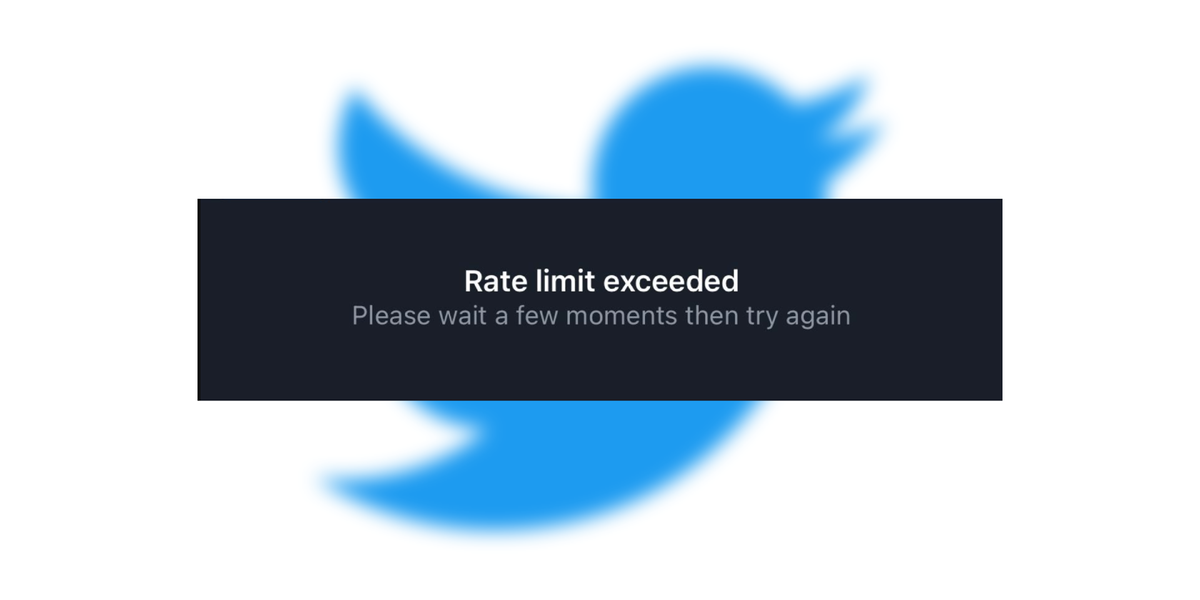 What does "Rate limit exceeded" on Twitter mean? And how to fix it