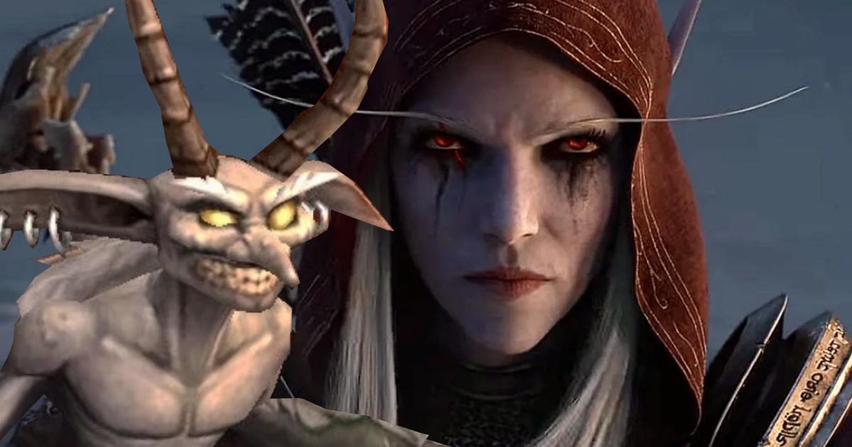 World of Warcraft elf lady looking real grimmacy next to what I imagine Glorbo is 