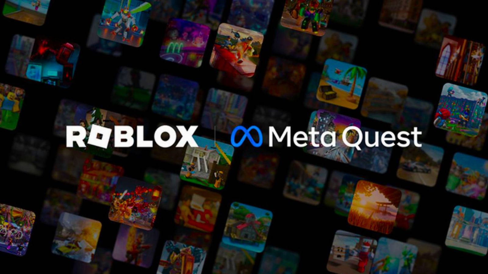 Is Roblox on Meta Quest 3 - An image with logos of Roblox and Meta Quest