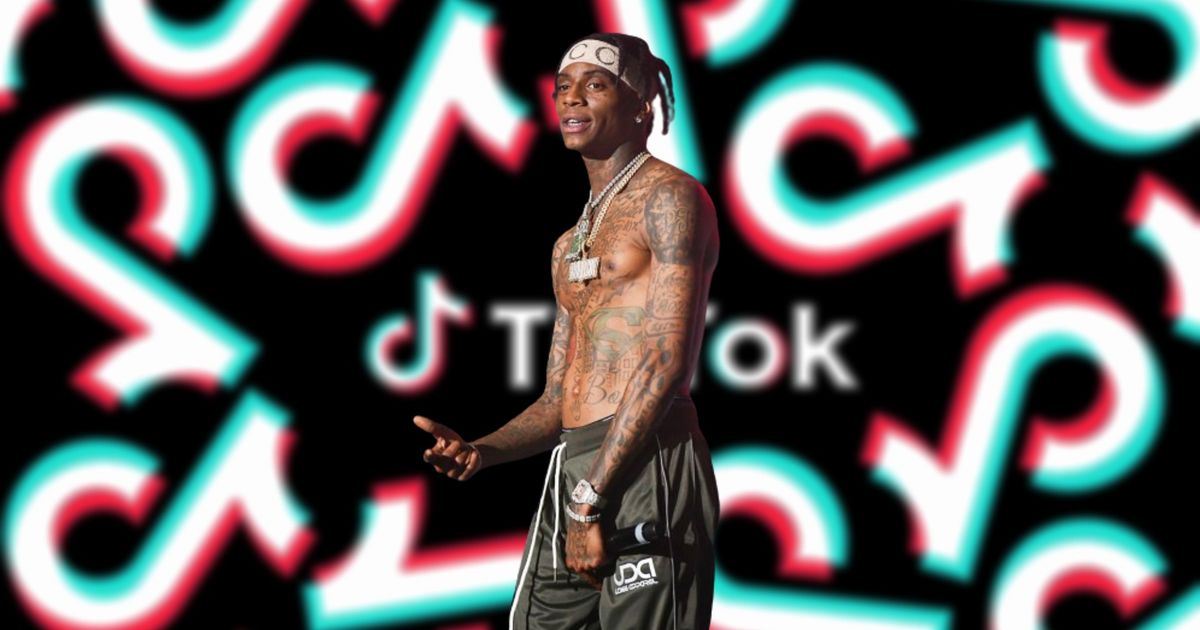 Buy - An image of Soulja Boy with the TikTok logo in the background