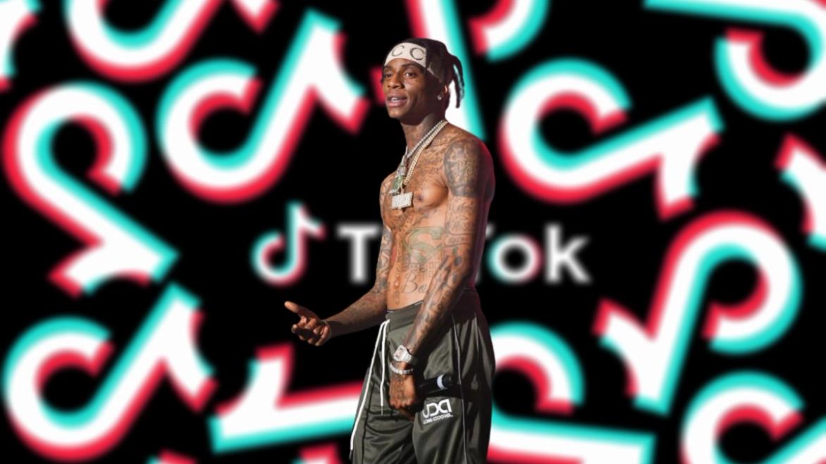 Buy - An image of Soulja Boy with the TikTok logo in the background
