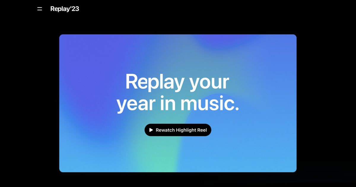 Apple Music Replay not working - An image of the web interface of Apple Music Replay