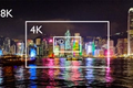 8K TV vs 4K TV - An image showing the image clarity difference between 8K, 4K and 2K