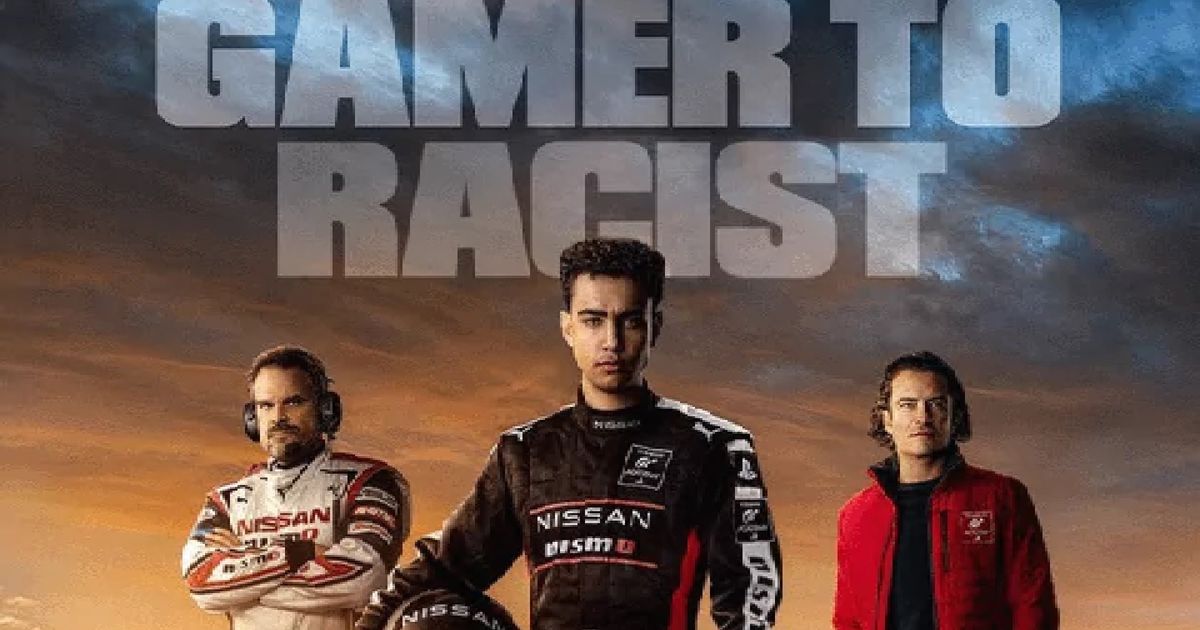 The racist Gran Turismo poster that reads “from gamer to racist”