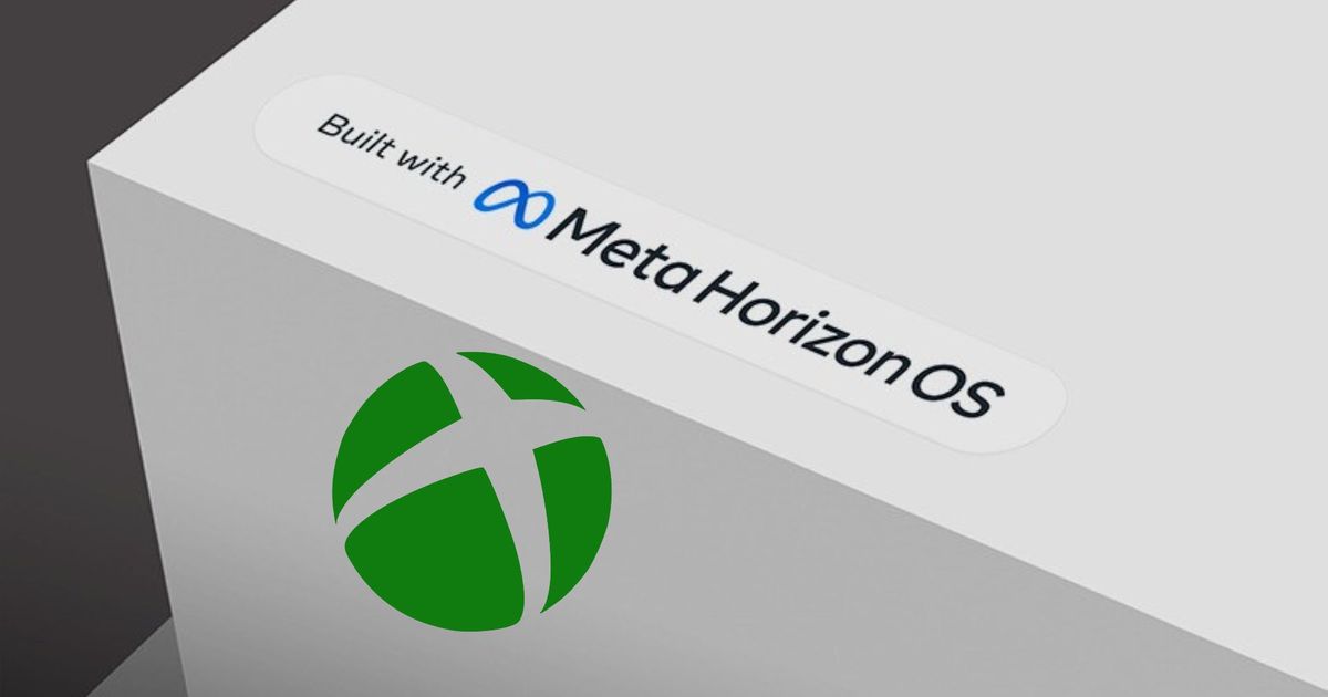 Meta Horizon OS logo on XBox box.