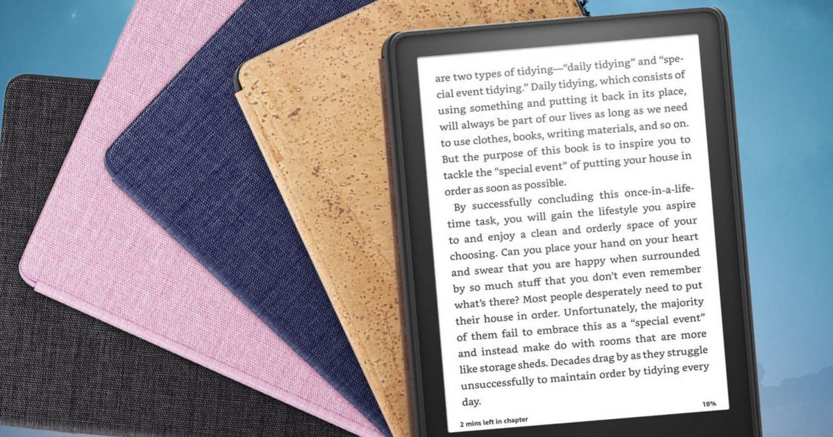 Kindle paperwhite usb c revision on a beautiful starry night background 