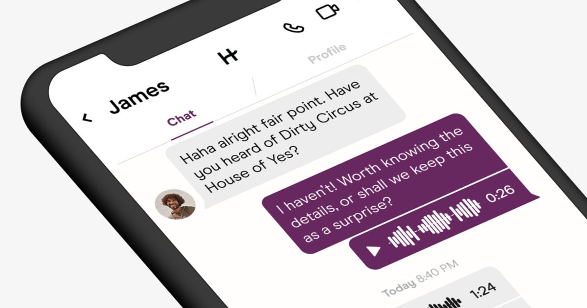 Hinge read receipts - An image of a chat on Hinge