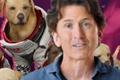 Todd Howard on a background of Skyrim pets