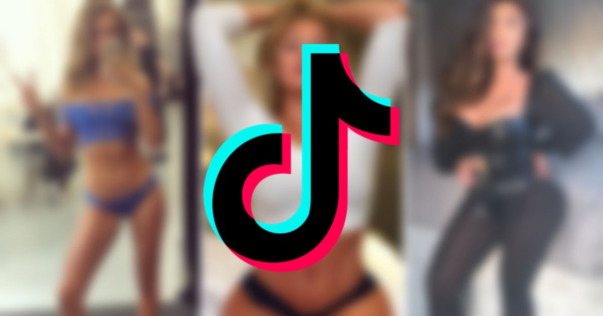 Bop TikTok meaning - An image of a logo of TikTok with some body-revealing-women in background blurred