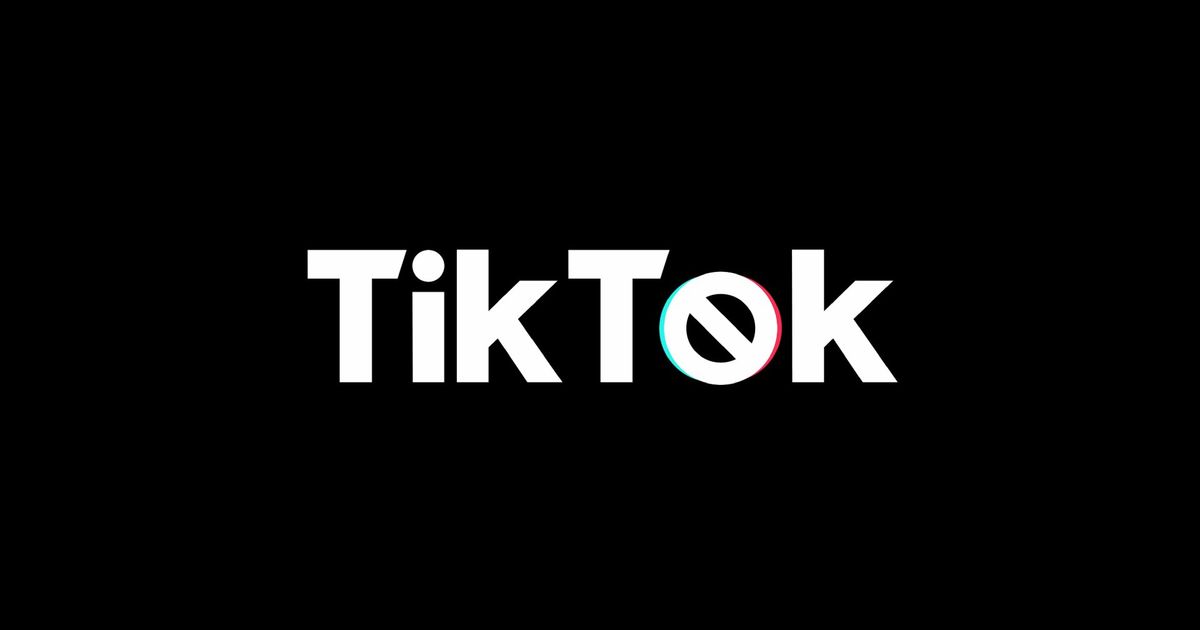 TikTok icon with ban symbol on o