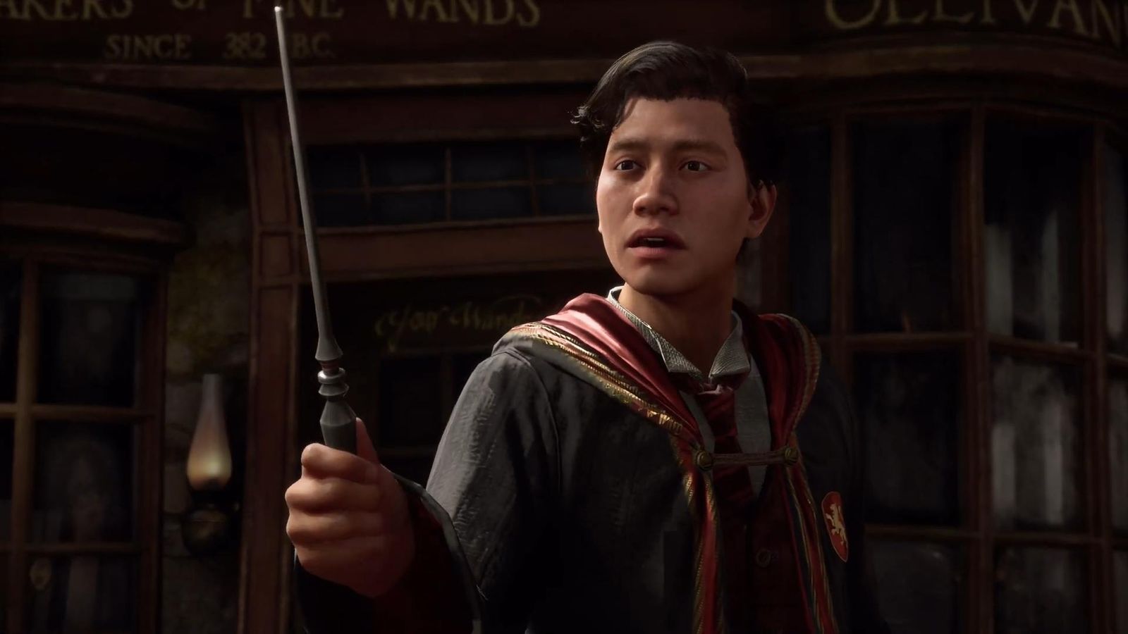 Hogwarts Legacy spell list character with magic wand