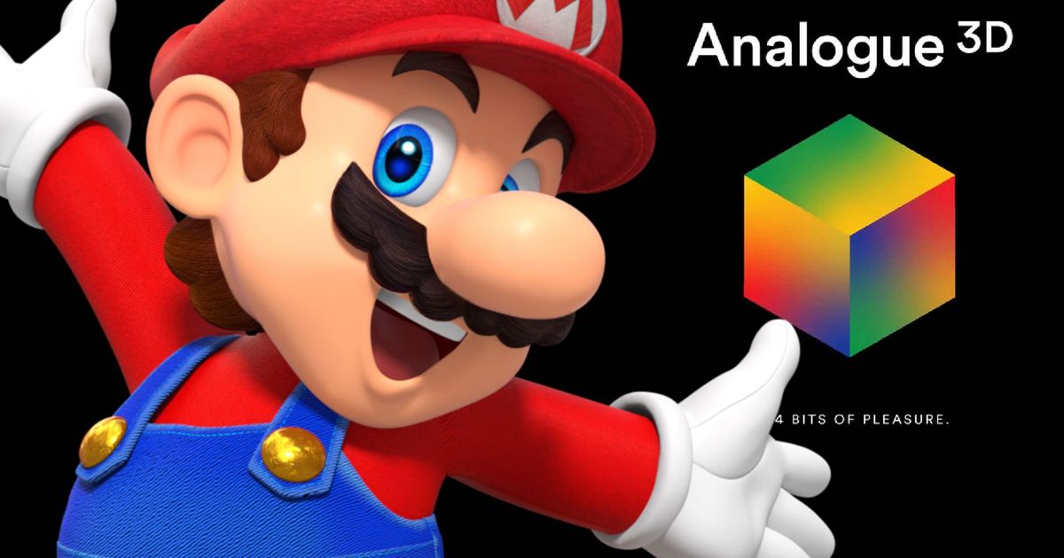 Mario reacting to the Analogue 3D FPGA Nintendo 64 console 
