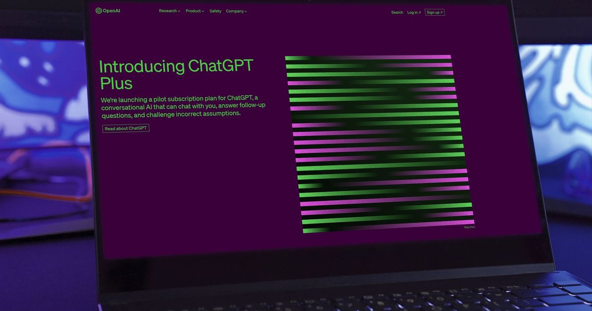 An image of a laptop displaying "Is ChatGPT Plus worth it?"