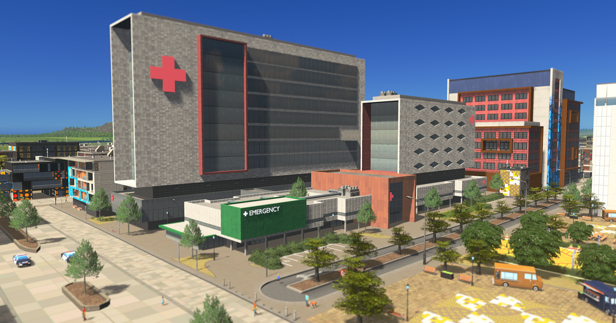 cities skylines 2 sick citizens a hospital in the game