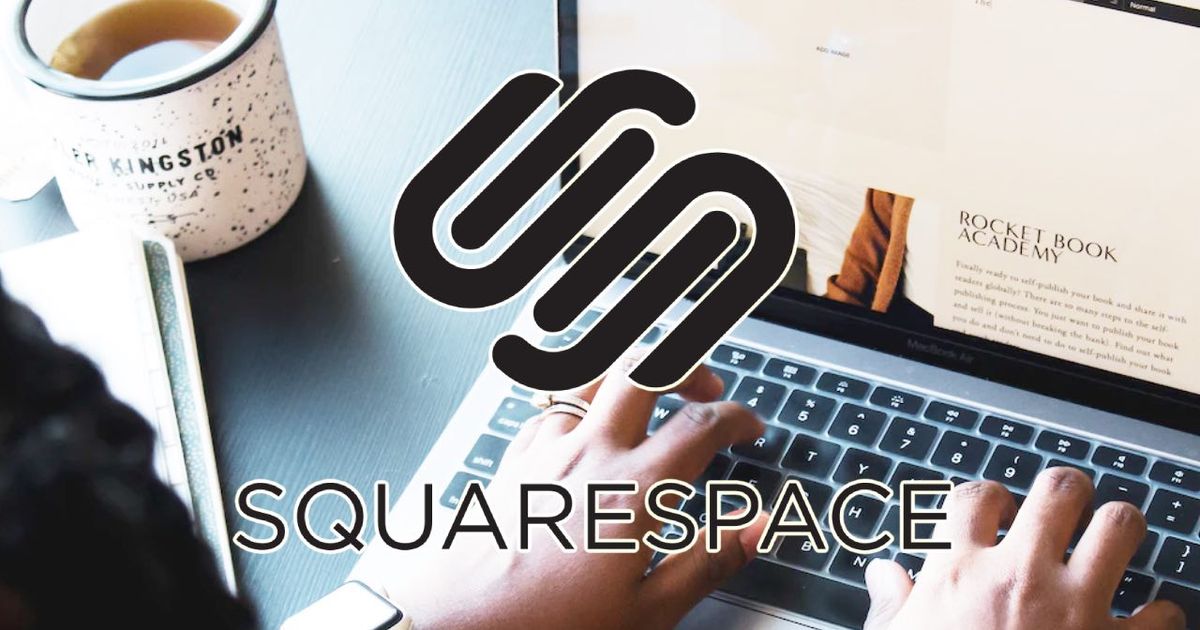 The Squarespace backend being used with a Squarespace logo on top 