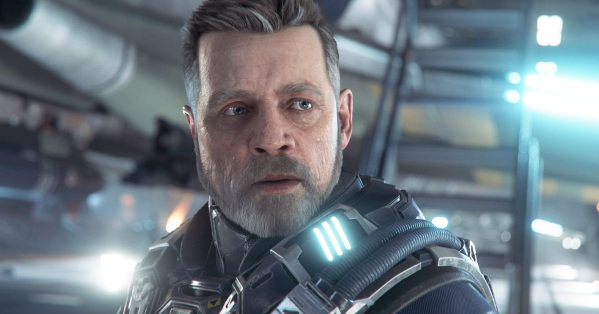 Star Citizen server status - A close-up image of a male character in the game