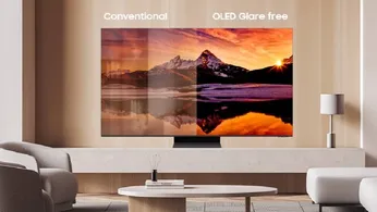 An image of the Samsung S95D glare free OLED from the 2024 CES lineup 