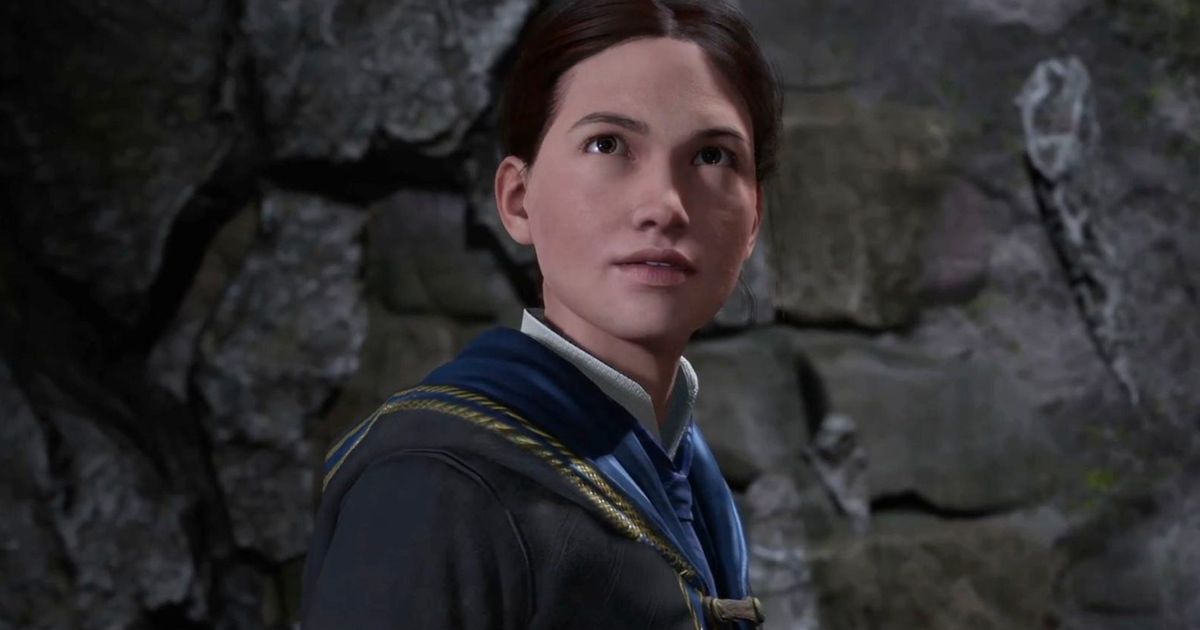 "Unable to connect to WB Games online services" - An image of a female character from Hogwarts Legacy