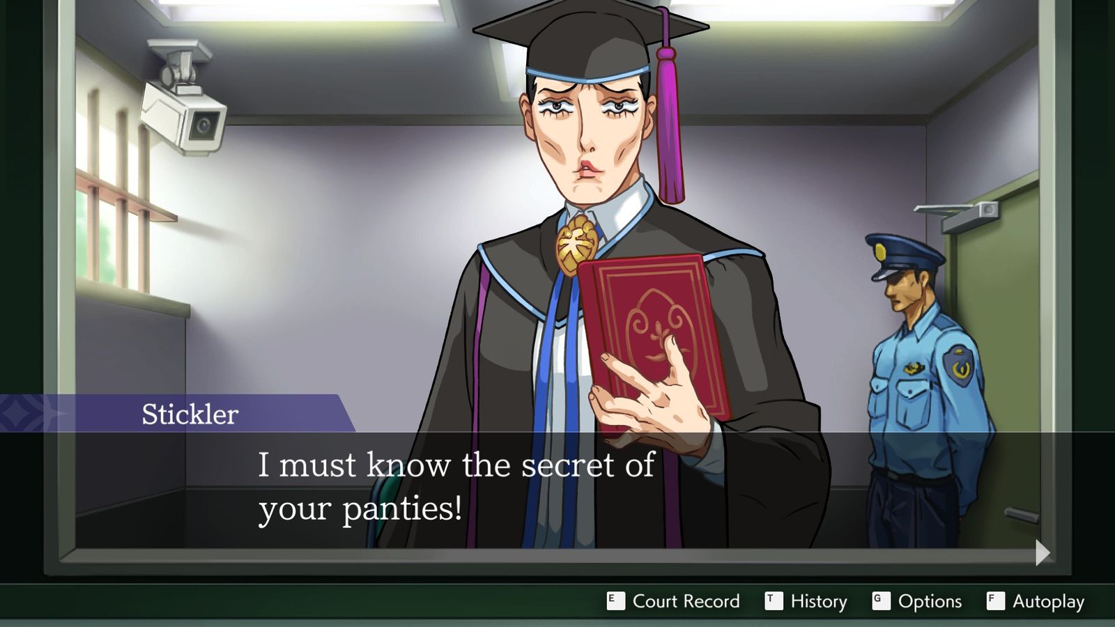 Apollo Justice trilogy review - Stickler being unappropriate