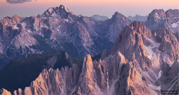 An upscaled image of a mountain range - best Ai image upscalers