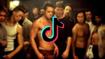 An image of the quintessential "crash out" character Tyler Durden from "Fight Club" with a logo of TikTok on the foreground