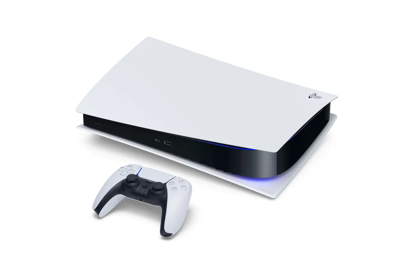 PS5 change location - An image of a white PS5 and console
