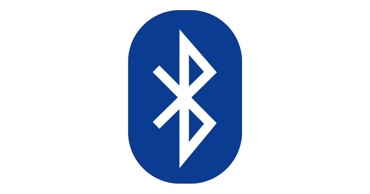 The Bluetooth logo in blue and white.