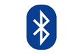 The Bluetooth logo in blue and white.
