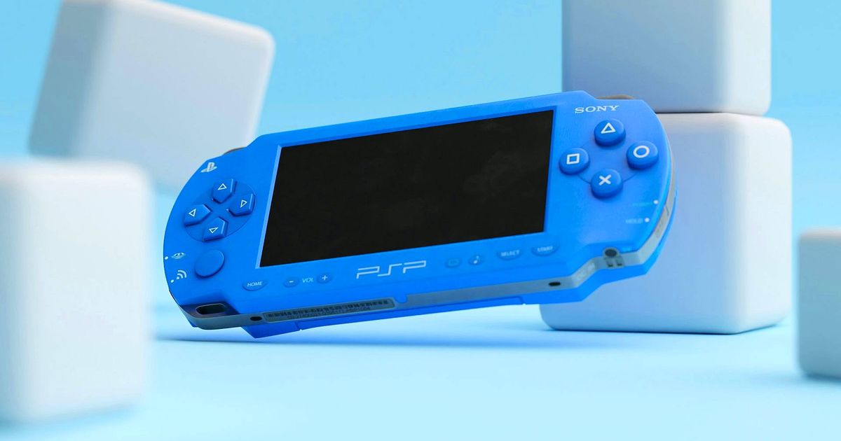 A blue PSP