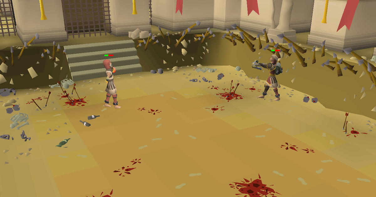 Best Old-School Runescape PvP builds - arena with two players fighting